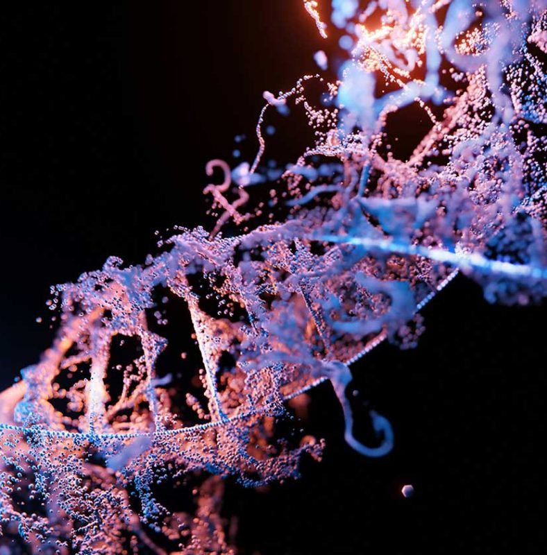 a rendering of a section of DNA